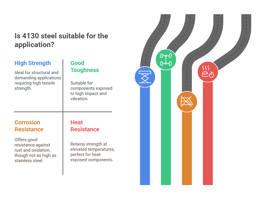 This images show the applications of 4310 round bars.